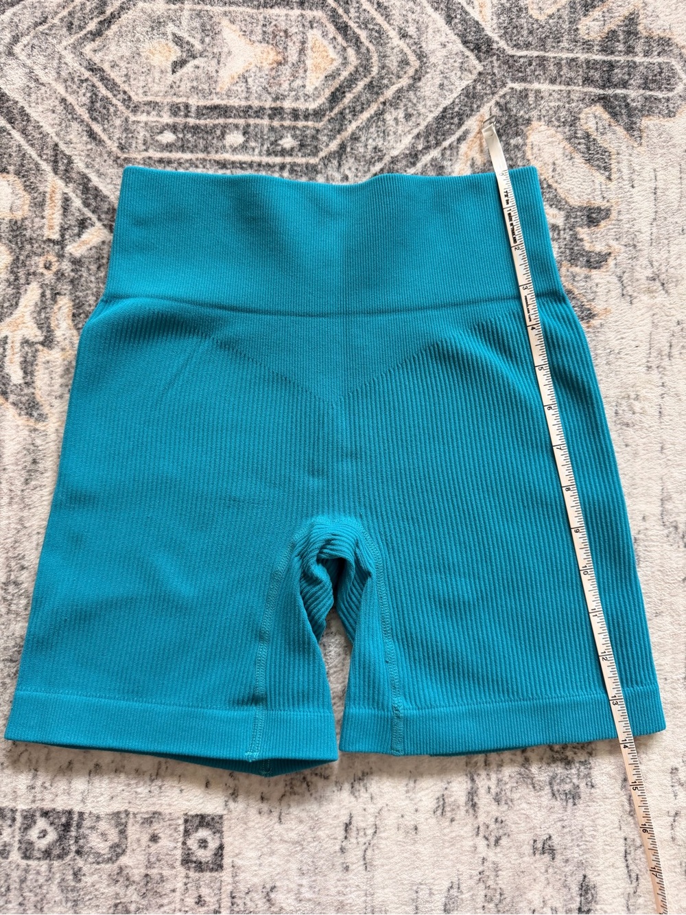 Women’s Ribbed Bike Shorts - Teal